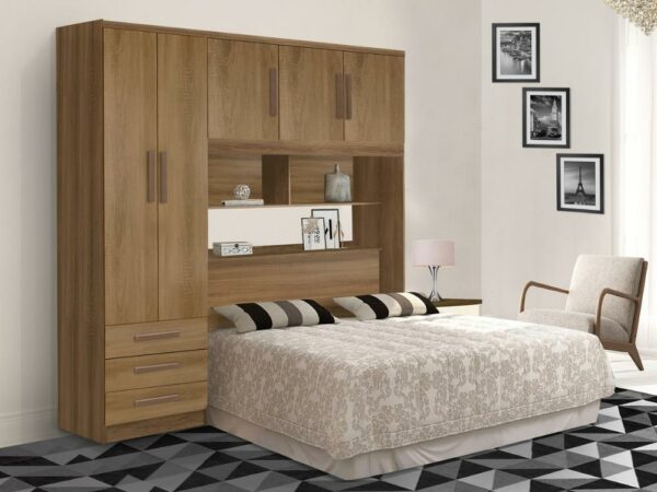 Guarda-Roupa México 5 portas 3 gavetas Casal – Mel