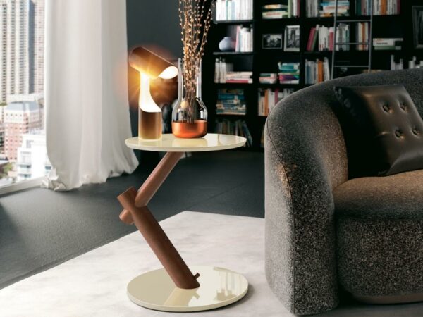 Mesa de Apoio Wood – Off white/Naturale