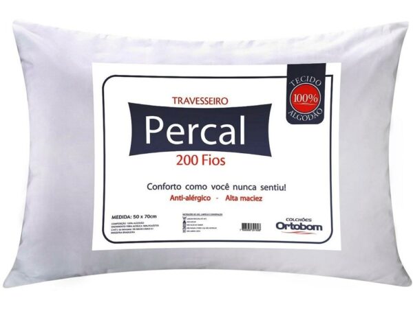 Travesseiro Percal 200 fios – 70x50x20