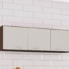 Armário de Cozinha Aéreo Poquema 1,20 – Chocolate/Off white