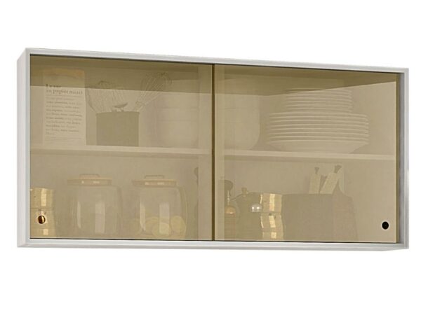 Armário de Cozinha Aéreo Valência 2 portas de correr Reflecta 1,20 - Branco