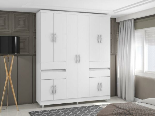 Guarda-Roupa Araplac 1430 flex 10 portas - Branco