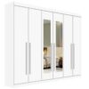 Guarda-Roupa Da Vinci Plus c/ espelho 6 portas e 6 gavetas – Branco