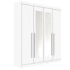 Guarda-Roupa Da Vinci Plus c/ espelho 4 portas e 3 gavetas – Branco