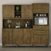Armário Kit de Cozinha Sena 7 portas – Ipê