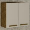 Armário de Cozinha Aéreo 2 portas Pérola REF 800 – Ipê/Off white