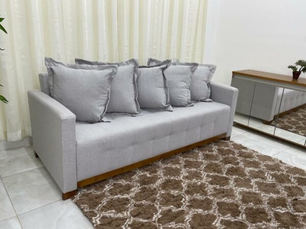 Sofá Cama Feeling 2.10m – Cinza Linho
