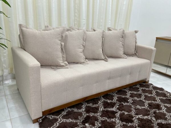 Sofá Cama Feeling 2.10m – Bege Linho