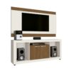 Rack Com Painel Triton 58" – Off White/Naturale