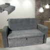 Sofá Cama Casal com braço 1,50m – Cinza Suede