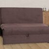 Sofá Cama Casal sem braço 1,30m – Marrom Suede