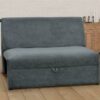 Sofá Cama Casal sem braço 1,30m – Cinza Suede