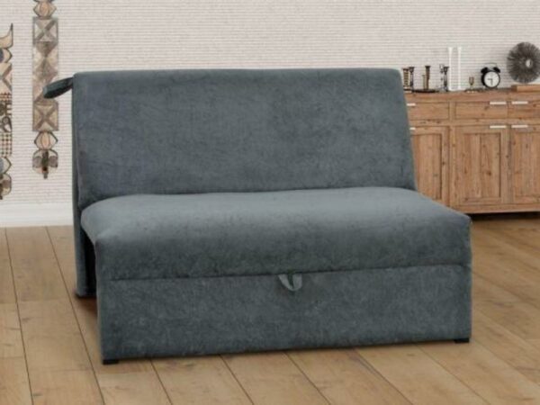 Sofá Cama Casal sem braço 1,30m – Cinza Suede