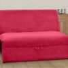 Sofá Cama Casal sem braço 1,30m – Vermelho Suede