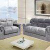 Conjunto Sofá 2 x 3 lugares Brasil – Cinza Suede
