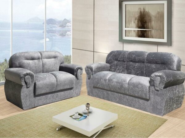 Conjunto Sofá 2 x 3 lugares Brasil – Cinza Suede