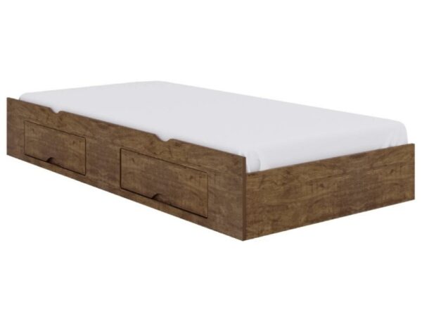 Cama Auxiliar solteiro com 2 gavetas – Ipe