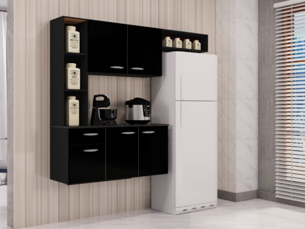 Cozinha Suspensa Isis 1,80m – Preto