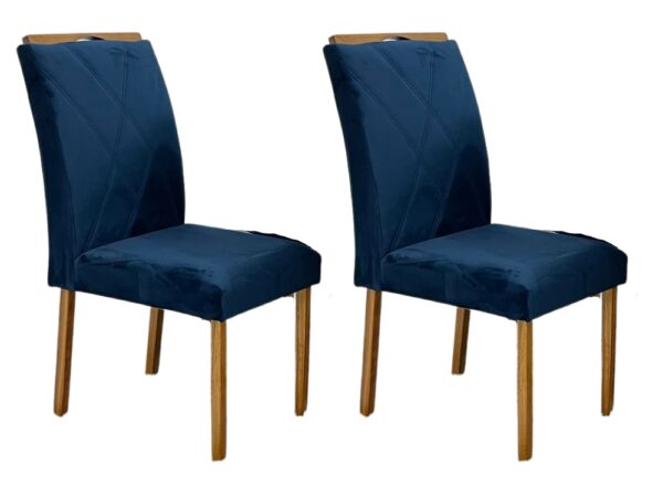 Conjunto Cadeiras Califórnia 2 unidades – Cinamomo/Azul