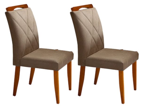 Conjunto Cadeiras Califórnia 2 unidades – Cinamomo/Avelã