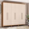 Guarda-Roupa Porto Bello Plus 6 portas – Mel/Areia