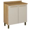 Balcão de cozinha 2 portas Pérola REF 800 – Cinamomo/Off white