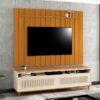 Rack Hannover com Painel Brise 1.8 75”- Cedro/Off White