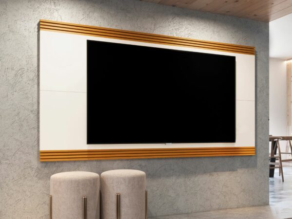 Painel Garden 1.8 75" - Off White/Cedro
