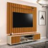 Rack com Painel  Brise 1.8 75" - Off White/Cedro