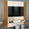 Painel Veyron  2.00 com Nicho 1.35 75” – Off White/Cedro