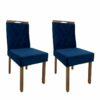 Conjunto Cadeiras Luana 2 unidade - Cinamomo / Azul