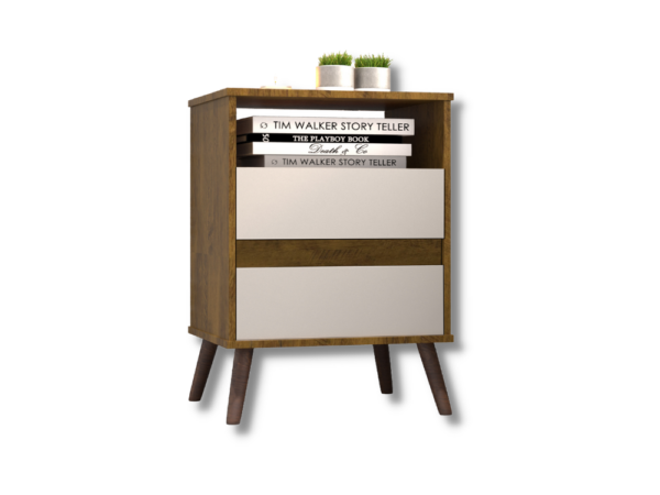 Mesa de Cabeceira Paris - Canela/Off White