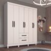 Guarda-Roupa Estrela 6 portas - Branco