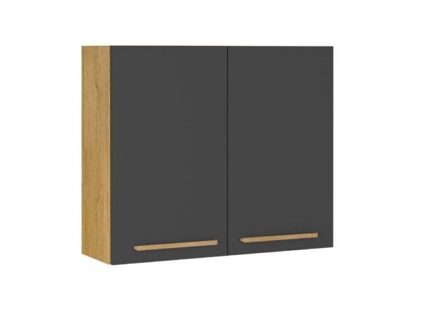 Armário de Cozinha Aéreo 2 portas Pérola REF 800 – Cinamomo/Grafite