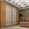 Guarda-Roupa Cairo 4 Portas 4 Gavetas Tcil – Cinamomo/Off White Flex