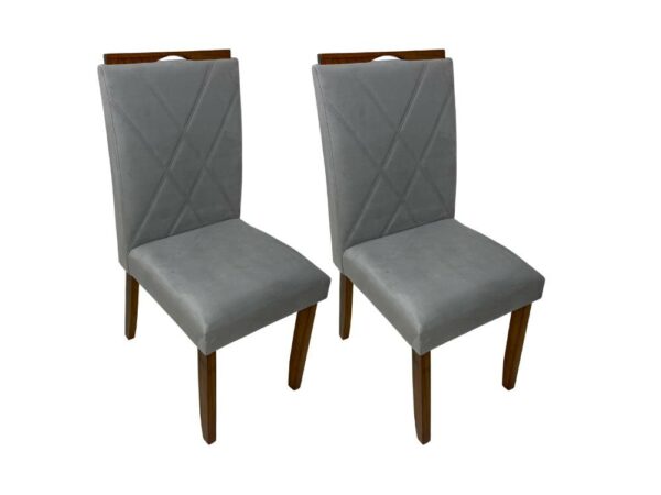 Conjunto Cadeiras Califórnia 2 unidades – Cinamomo/Prata