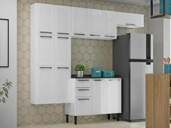 Cozinha Completa Florença Aço 4 Peças - Branco