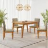 Mesa de Jantar Elegance 1.20x0.80 Com 4 Cadeiras Ágata – Cinamomo