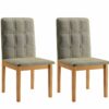 Conjunto Cadeiras Ágata 2 unidade - Cinamomo/Cinza