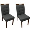 Conjunto Cadeiras Nicole 2 unidade - Cinamomo/Cinza
