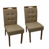 Conjunto Cadeiras Nicole 2 unidade - Cinamomo/Bege