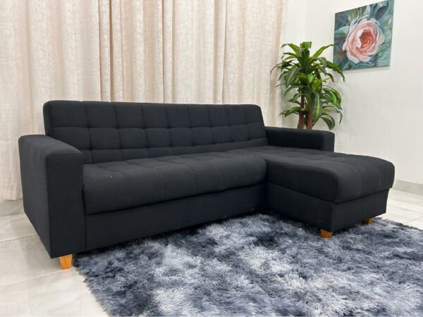 Sofá Colorado com Cheise 2.13m  – Preto Linho