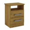 Mesa de cabeceira Firenze 2 gavetas – Carvalho
