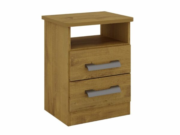 Mesa de cabeceira Firenze 2 gavetas – Carvalho