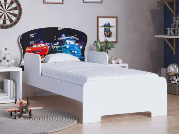 Cama Juvenil Adesivada - Tema Carros