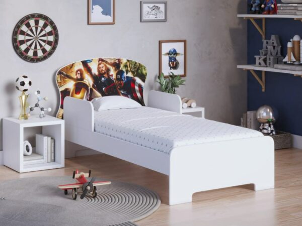 Cama Juvenil Adesivada - Tema Vingadores