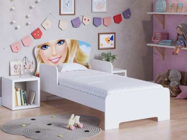Cama Juvenil Adesivada - Tema Barbie
