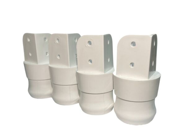 Kit com 4 pés Plástico - Branco