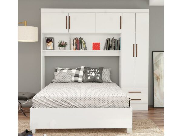 Guarda - Roupa Modulado 5 Portas Com a Base Clara - Branco