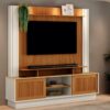 Home Átila 55" - Off White/Cedro Ripado